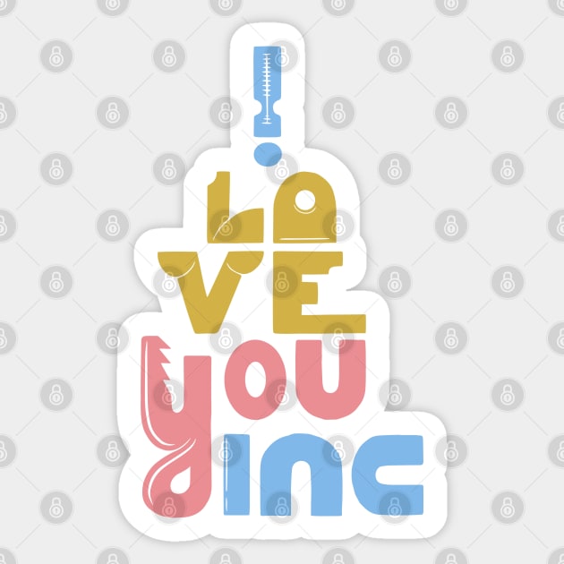 I Love You Sticker by Merchsides